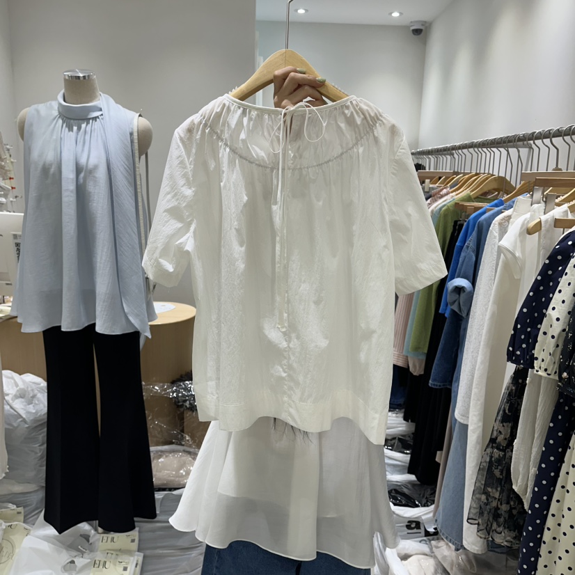 EN.U東大門實拍韓國女士新品時尚人氣26春夏熱賣襯衫蕾絲衫EN.U襯衫/蕾絲衫