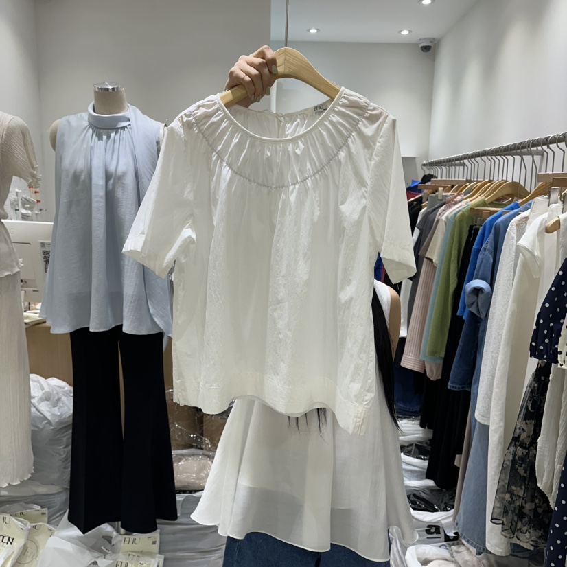 EN.U東大門實拍韓國女士新品時尚人氣26春夏熱賣襯衫蕾絲衫EN.U襯衫/蕾絲衫圖色1