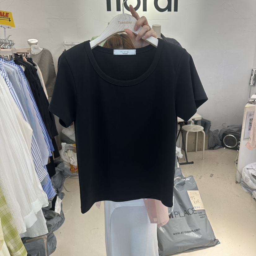 FLORAL韓國代購女裝新品職業熱賣26夏季休閑26春夏推薦T恤FLORALT恤圖色2