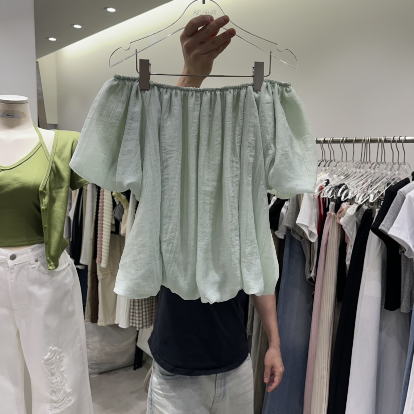BAIE.38韓國代購女士新款職業26夏季26春夏襯衫蕾絲衫柔軟BAIE.38襯衫/蕾絲衫