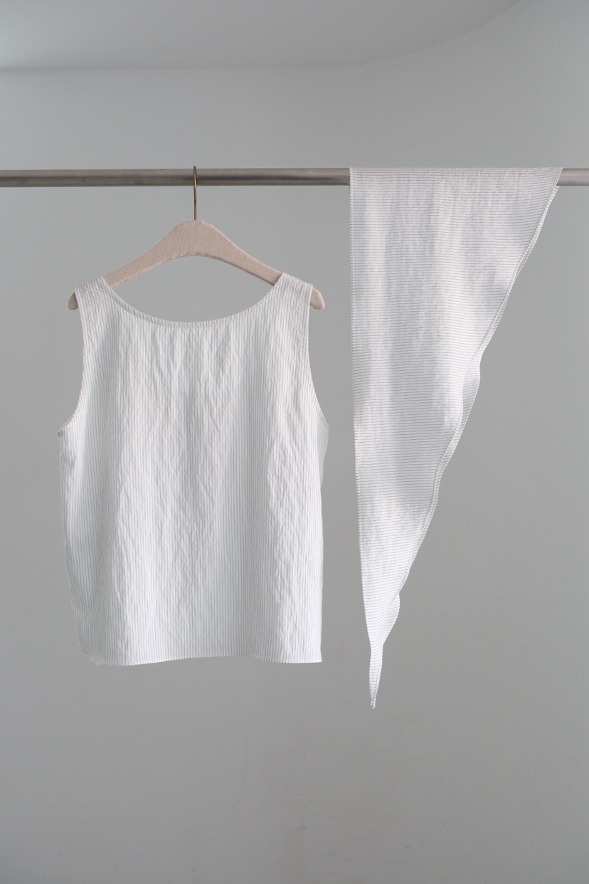 SORBET/FLAT WHITE韓國直郵實拍女裝新品休閑套裝套裝圍巾SORBET/FLAT WHITE套裝