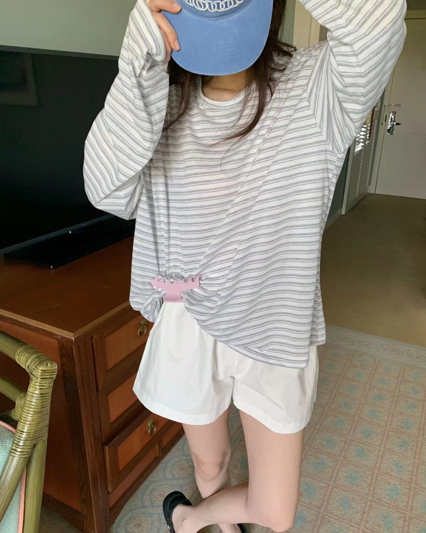 EZEDIARY韓國直郵實拍女裝新品26春夏26夏季時尚熱賣長袖T恤EZEDIARY-2件起長袖T恤