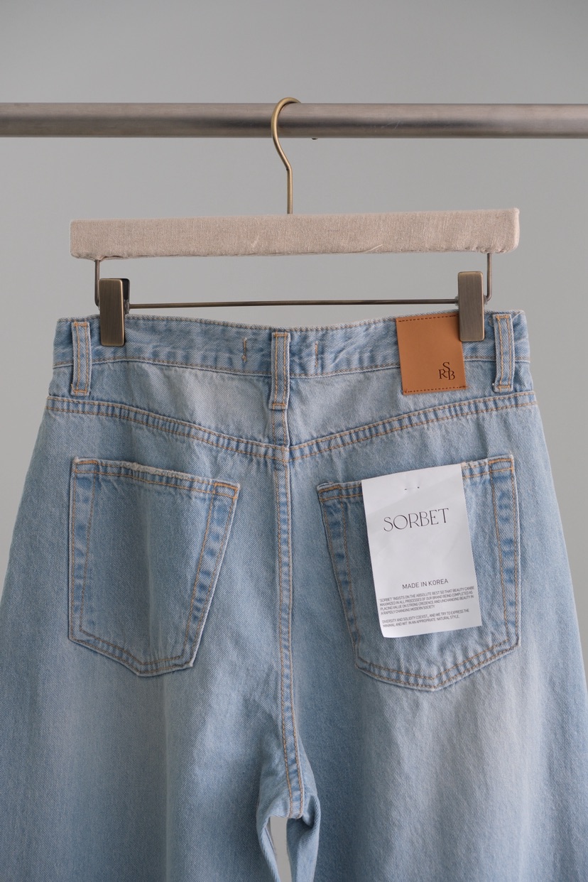 SORBET/FLAT WHITE韓國直郵女士新款熱賣職業推薦牛仔褲SORBET/FLAT WHITE牛仔褲