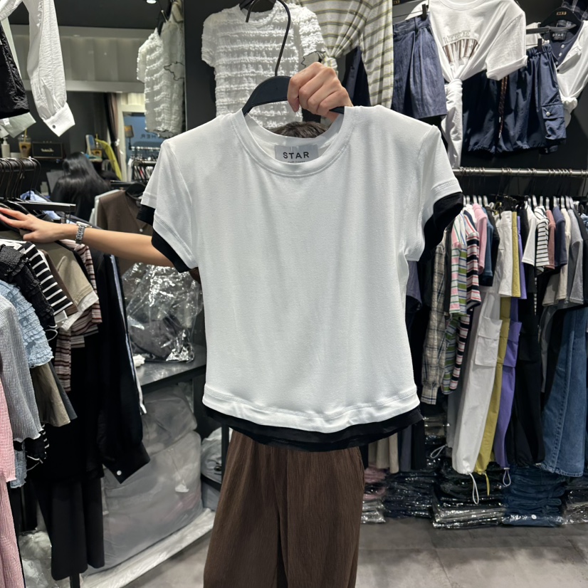 STAR-L韓國東大門直郵女士新品26夏季時尚人氣熱賣休閑T恤STAR-LT恤圖色2