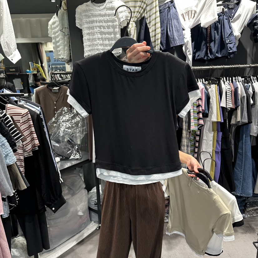 STAR-L韓國東大門直郵女士新品26夏季時尚人氣熱賣休閑T恤STAR-LT恤圖色3