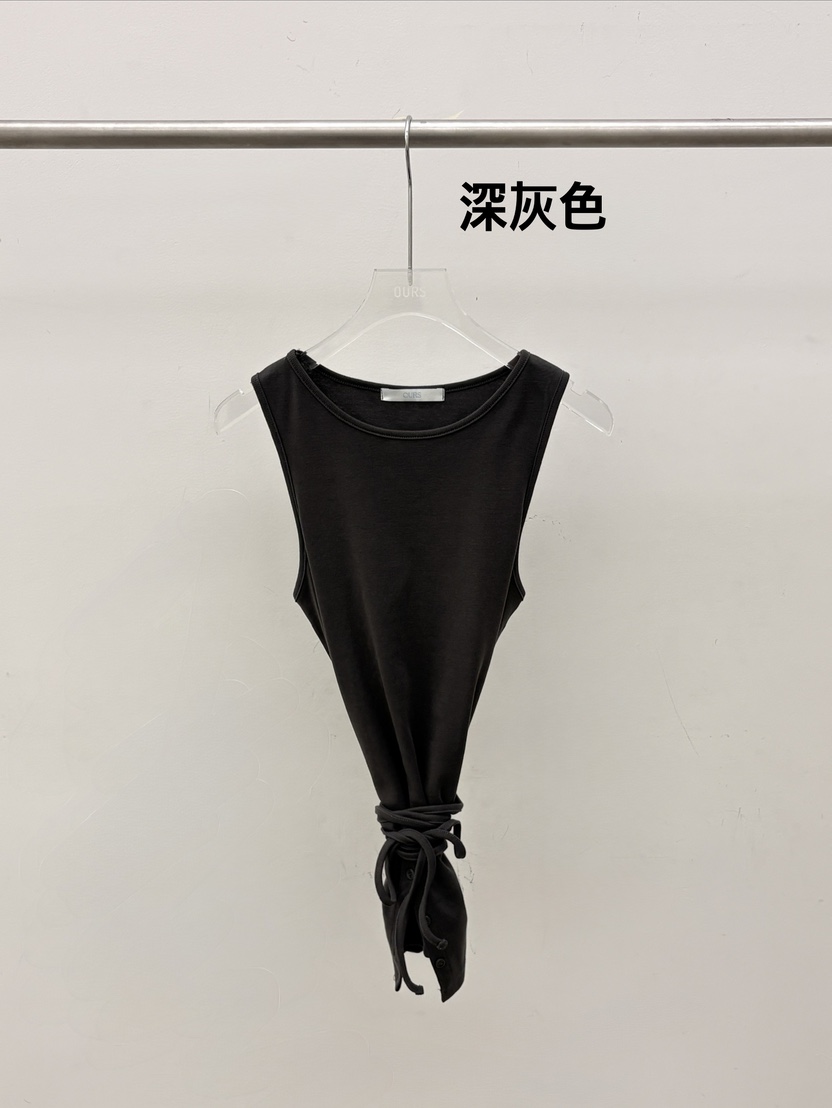 OURS韓國直郵女裝新品人氣26春夏休閑推薦熱賣職業吊帶背心OURS吊帶/背心圖色1