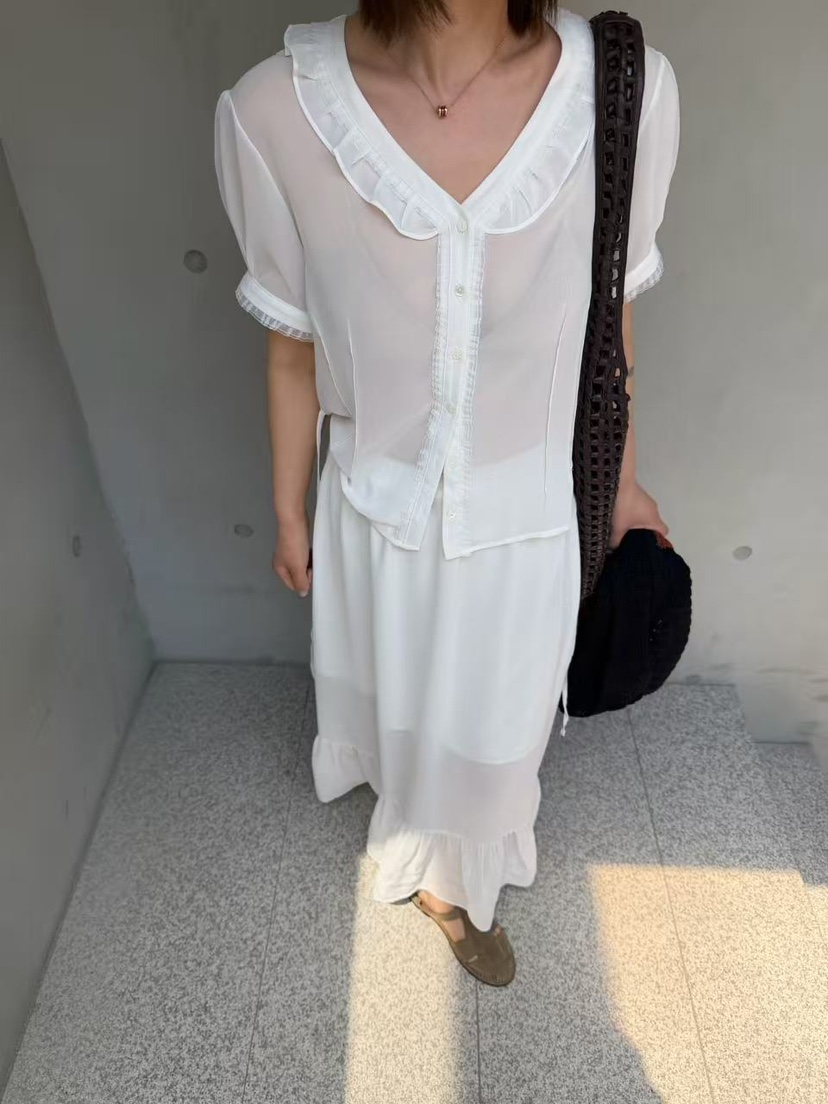 OLI SEOUL韓國代購女裝新品休閑26春夏職業人氣襯衫蕾絲衫OLI SEOUL襯衫/蕾絲衫