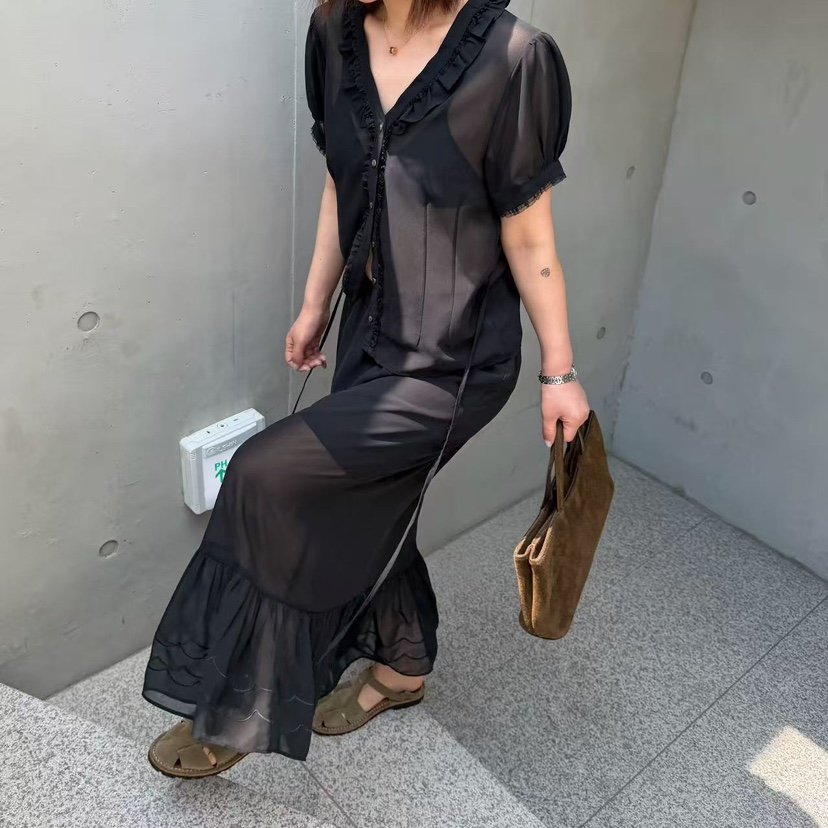 OLI SEOUL韓國代購女裝新品休閑26春夏職業人氣襯衫蕾絲衫OLI SEOUL襯衫/蕾絲衫