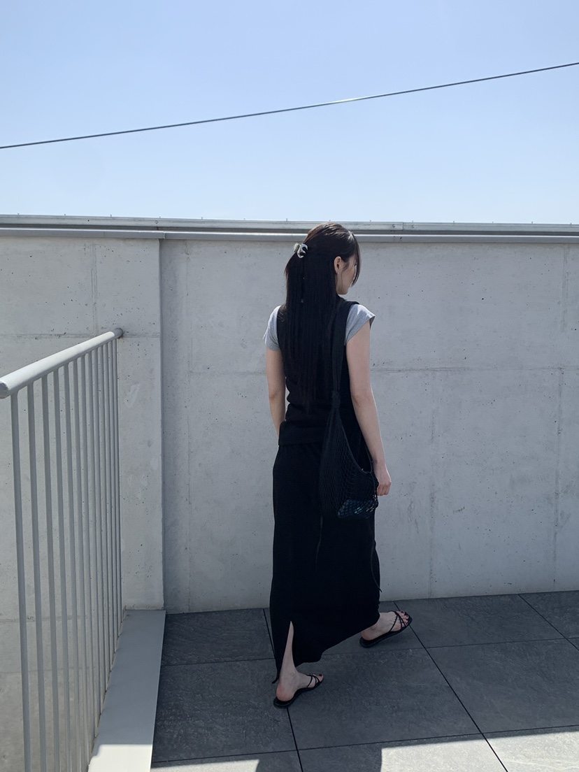 OURS韓國直郵實拍女裝新款熱賣休閑時尚26夏季職業人氣長裙OURS長裙
