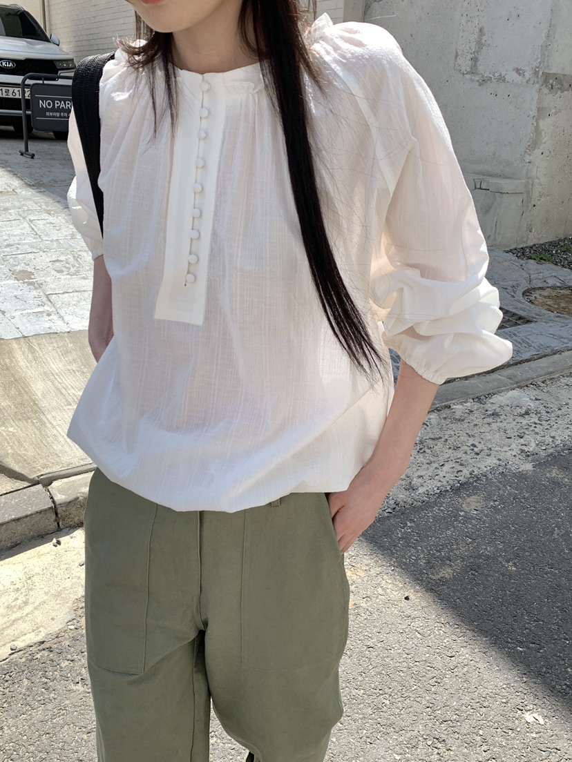 OURS韓國東大門代購女士新款時尚26春夏推薦26夏季襯衫蕾絲衫OURS襯衫/蕾絲衫