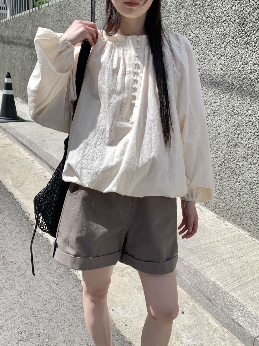OURS韓國東大門代購女士新款時尚26春夏推薦26夏季襯衫蕾絲衫OURS襯衫/蕾絲衫