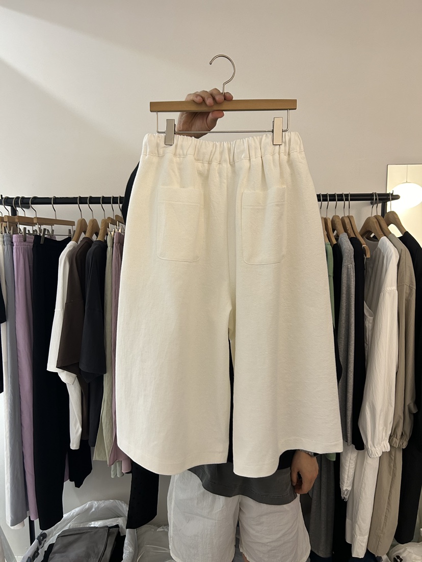 AS THOUGHT韓國直郵女士新品26夏季熱賣休閑褲荷葉邊棉質AS THOUGHT休閑褲