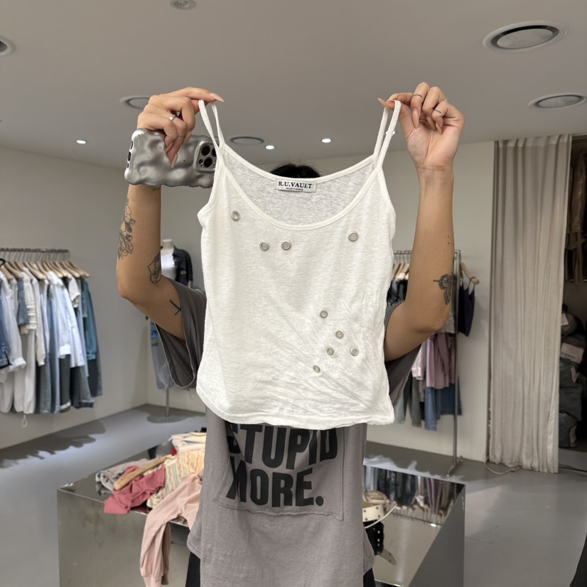 VAULT韓國東大門代購女士新款休閑推薦職業時尚26春夏吊帶背心VAULT吊帶/背心圖色3