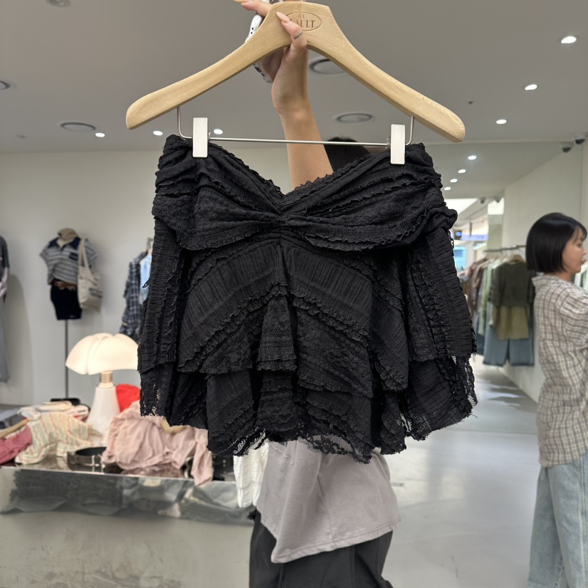 VAULT韓國東大門直郵女士新品時尚休閑26春夏熱賣短裙蕾絲VAULT短裙圖色3