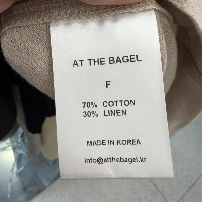 AT THE BAGEL東大門實拍韓國女士新款26夏季26春夏長袖T恤AT THE BAGEL長袖T恤