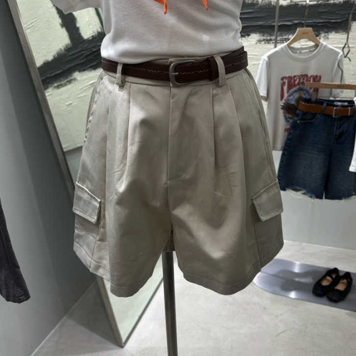 PART3韓國直郵女士新品人氣26春夏休閑26夏季短褲不含腰帶工裝Part.3短褲圖色1