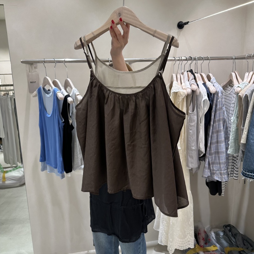 Color B韓國直郵女裝新品26春夏休閑推薦人氣熱賣吊帶背心Color B吊帶/背心