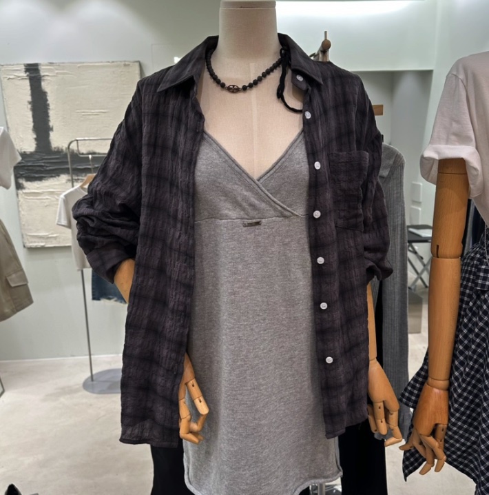 PART3韓國直郵女裝新品26夏季休閑熱賣襯衫蕾絲衫不含內搭Part.3襯衫/蕾絲衫圖色1