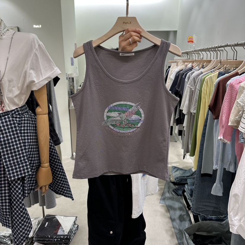 PART3韓國直郵女士新品熱賣人氣職業26夏季時尚吊帶背心印花Part.3吊帶/背心圖色2