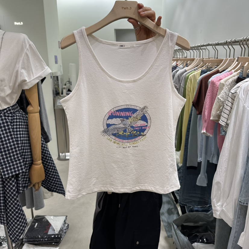 PART3韓國直郵女士新品熱賣人氣職業26夏季時尚吊帶背心印花Part.3吊帶/背心圖色3
