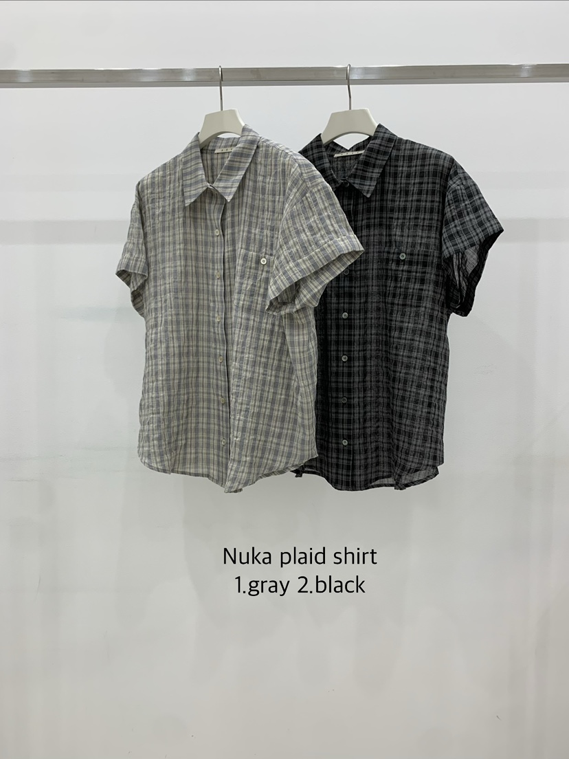 ARVE東大門實拍韓國女裝新品26春夏職業人氣襯衫蕾絲衫格紋ARVE襯衫/蕾絲衫