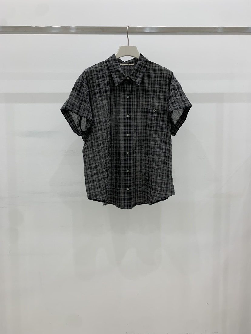 ARVE東大門實拍韓國女裝新品26春夏職業人氣襯衫蕾絲衫格紋ARVE襯衫/蕾絲衫圖色2