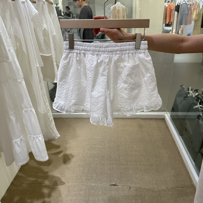 VEGETABLE韓國東大門代購女士新品職業時尚26春夏短褲鏤空VEGETABLE短褲