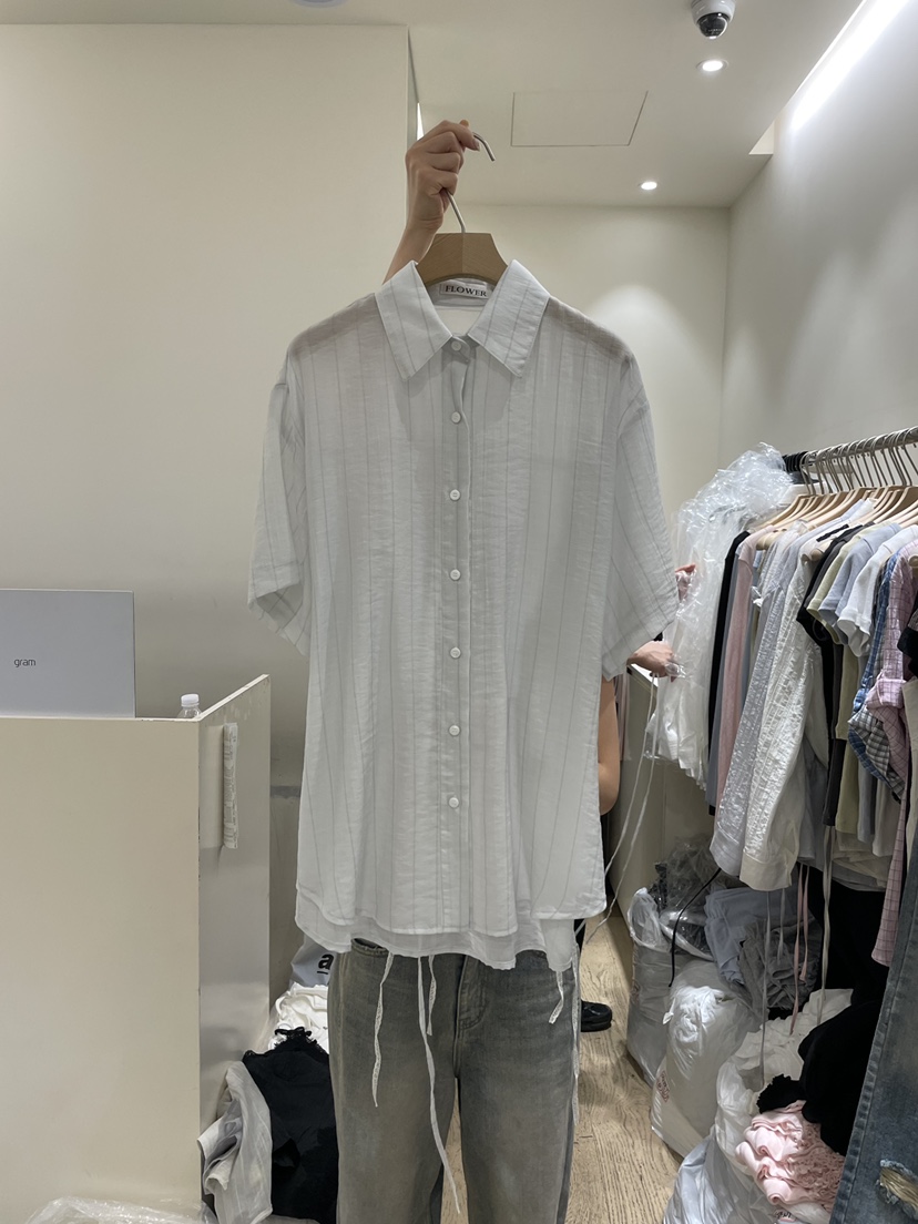 FLOWER-L韓國東大門代購女士新品職業26夏季休閑襯衫蕾絲衫FLOWER-L襯衫/蕾絲衫圖色2