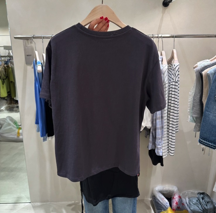 Color B韓國直郵實拍女裝新款26春夏26夏季休閑熱賣職業T恤Color BT恤