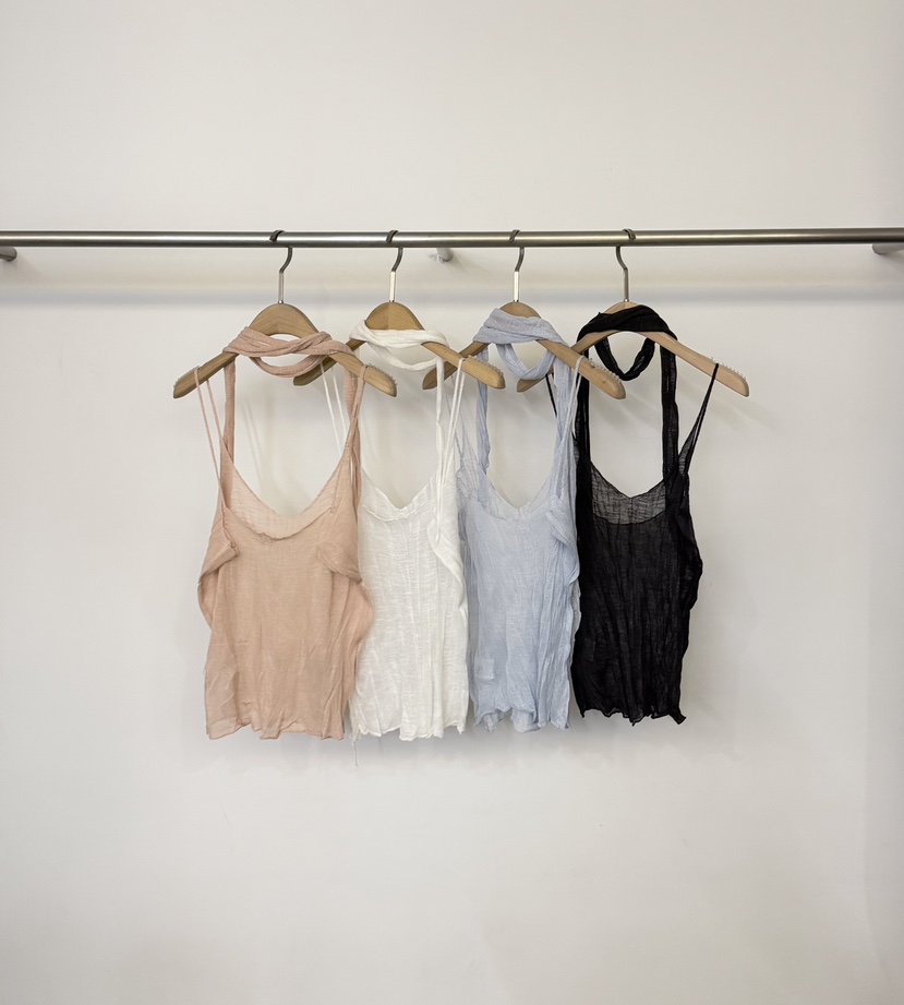 TWENTY FOUR SEVEN24-7韓國直郵女士新品時尚吊帶背心含圍巾TEWNTY FOUR SEVEN24-7吊帶/背心