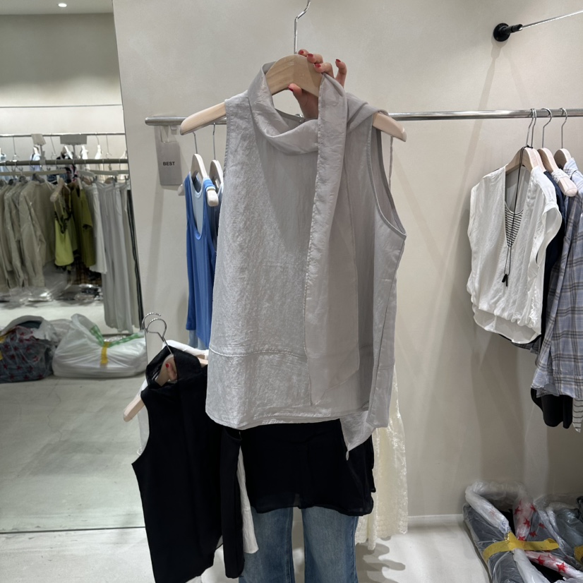 Color B韓國代購女士新品時尚休閑熱賣職業吊帶背心圍巾Color B吊帶/背心圖色2