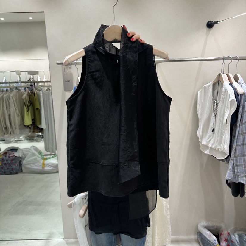 Color B韓國代購女士新品時尚休閑熱賣職業吊帶背心圍巾Color B吊帶/背心圖色3