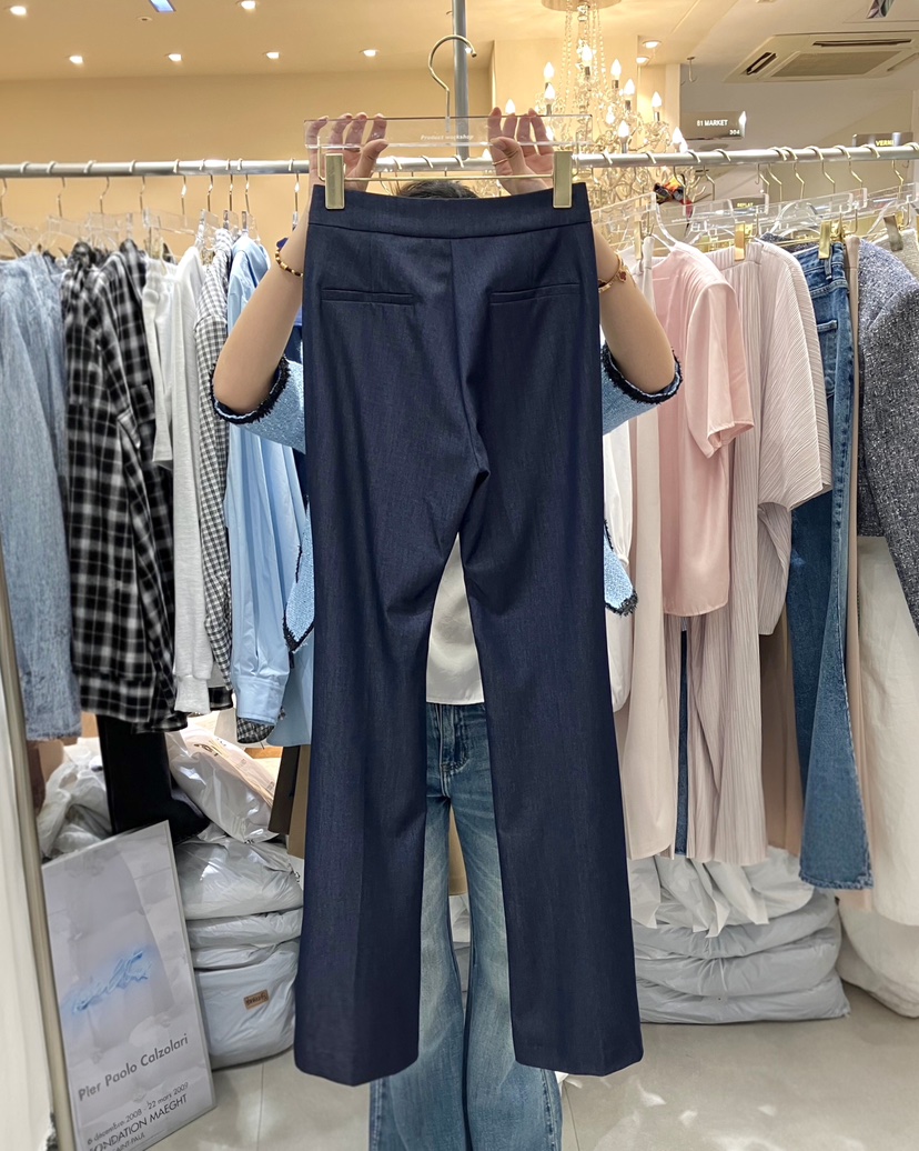 WORK SHOP東大門實拍韓國女士新品26春夏熱賣休閑褲喇叭褲Work_shop休閑褲