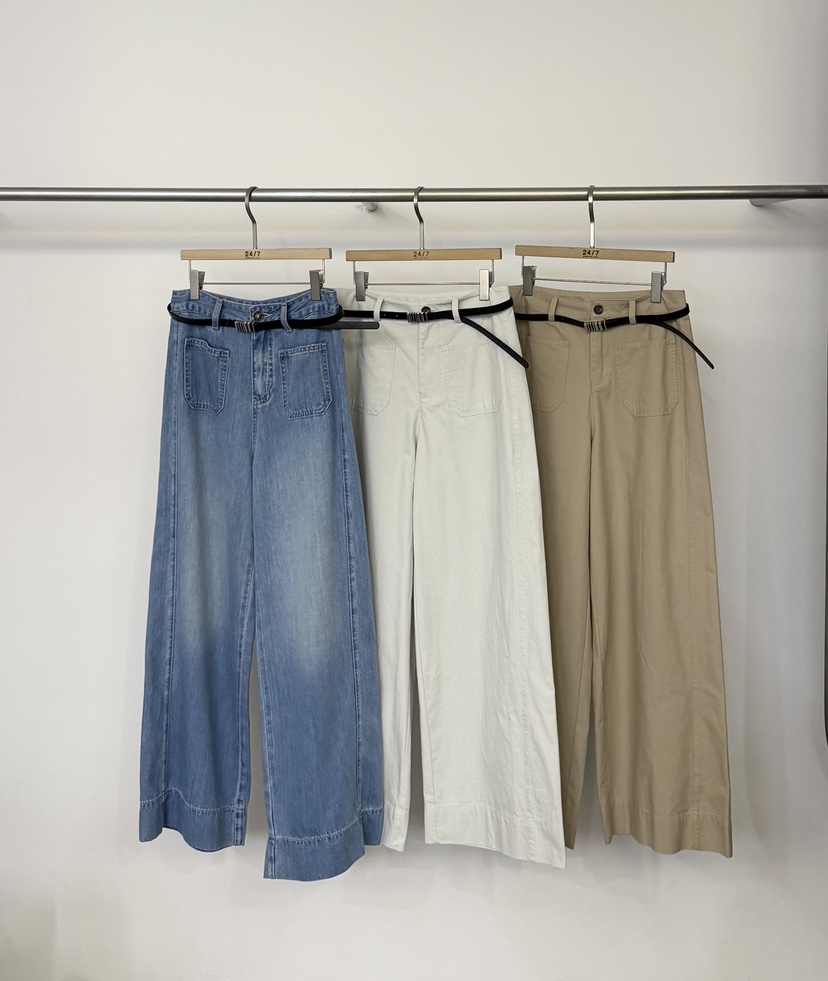 TWENTY FOUR SEVEN24-7韓國代購女士新品人氣休閑褲含腰帶TEWNTY FOUR SEVEN24-7休閑褲