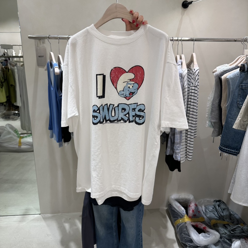Color B東大門實拍韓國女裝新款推薦職業26夏季26春夏T恤Color BT恤圖色1