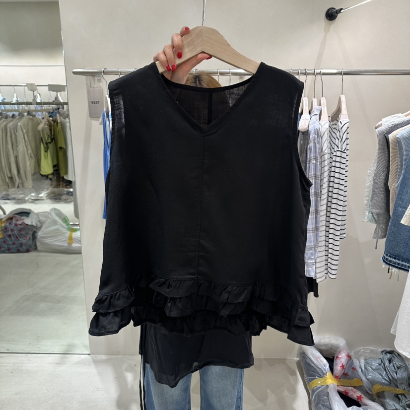Color B韓國代購女裝新品26夏季時尚職業熱賣襯衫蕾絲衫Color B襯衫/蕾絲衫圖色1