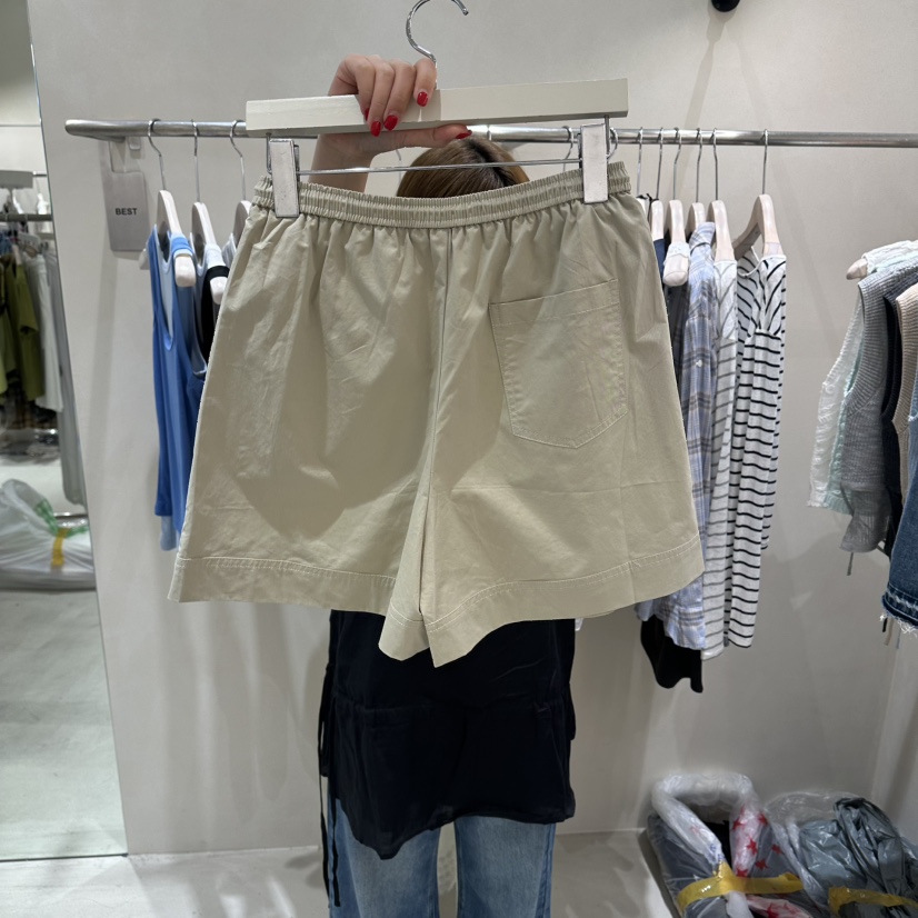 Color B東大門實拍韓國女士新品休閑時尚職業熱賣短褲褶裥Color B短褲