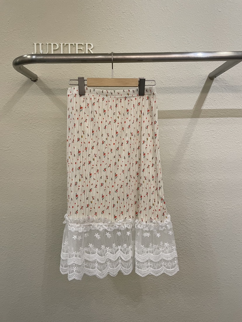 JUPITER韓國直郵女士新品休閑26春夏半身裙中短裙小碎花蕾絲JUPITER半身裙/中短裙圖色1