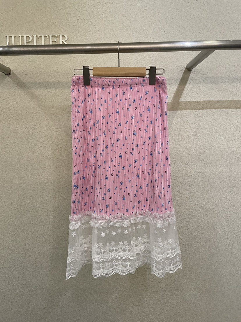 JUPITER韓國直郵女士新品休閑26春夏半身裙中短裙小碎花蕾絲JUPITER半身裙/中短裙圖色2