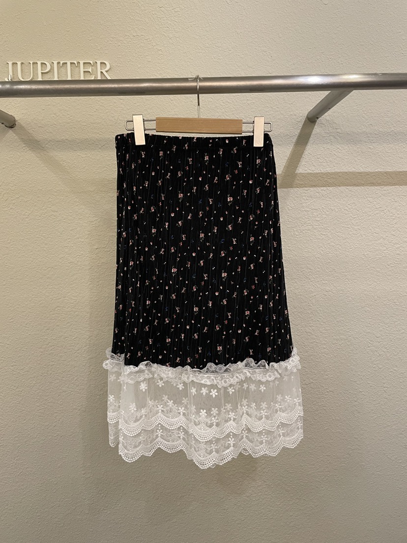 JUPITER韓國直郵女士新品休閑26春夏半身裙中短裙小碎花蕾絲JUPITER半身裙/中短裙圖色3