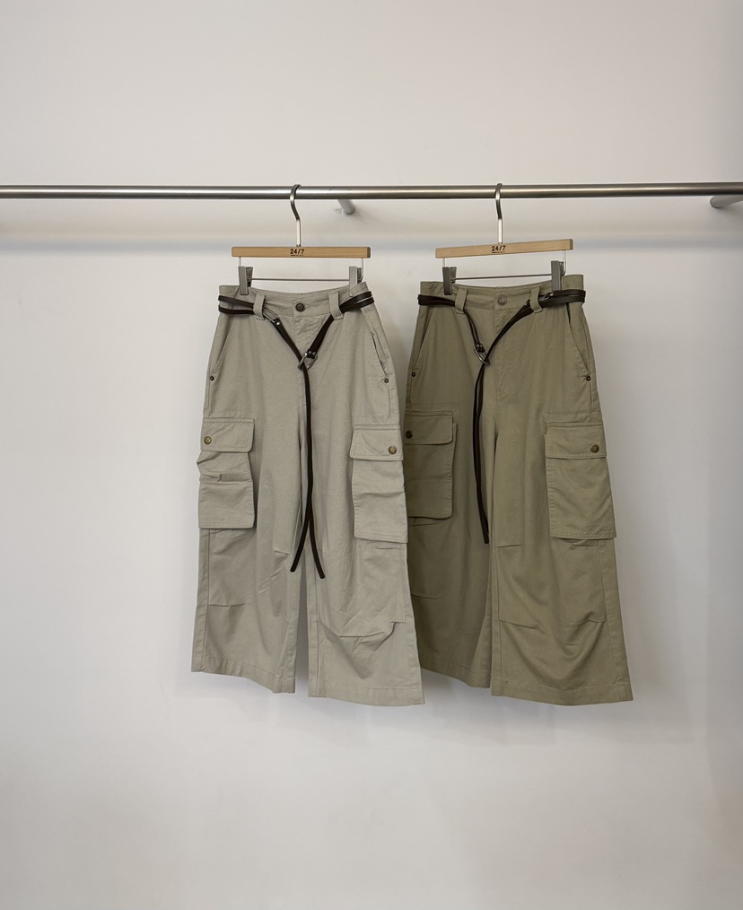 TWENTY FOUR SEVEN24-7韓國直郵實拍女裝新品休閑休閑褲含腰帶TEWNTY FOUR SEVEN24-7休閑褲