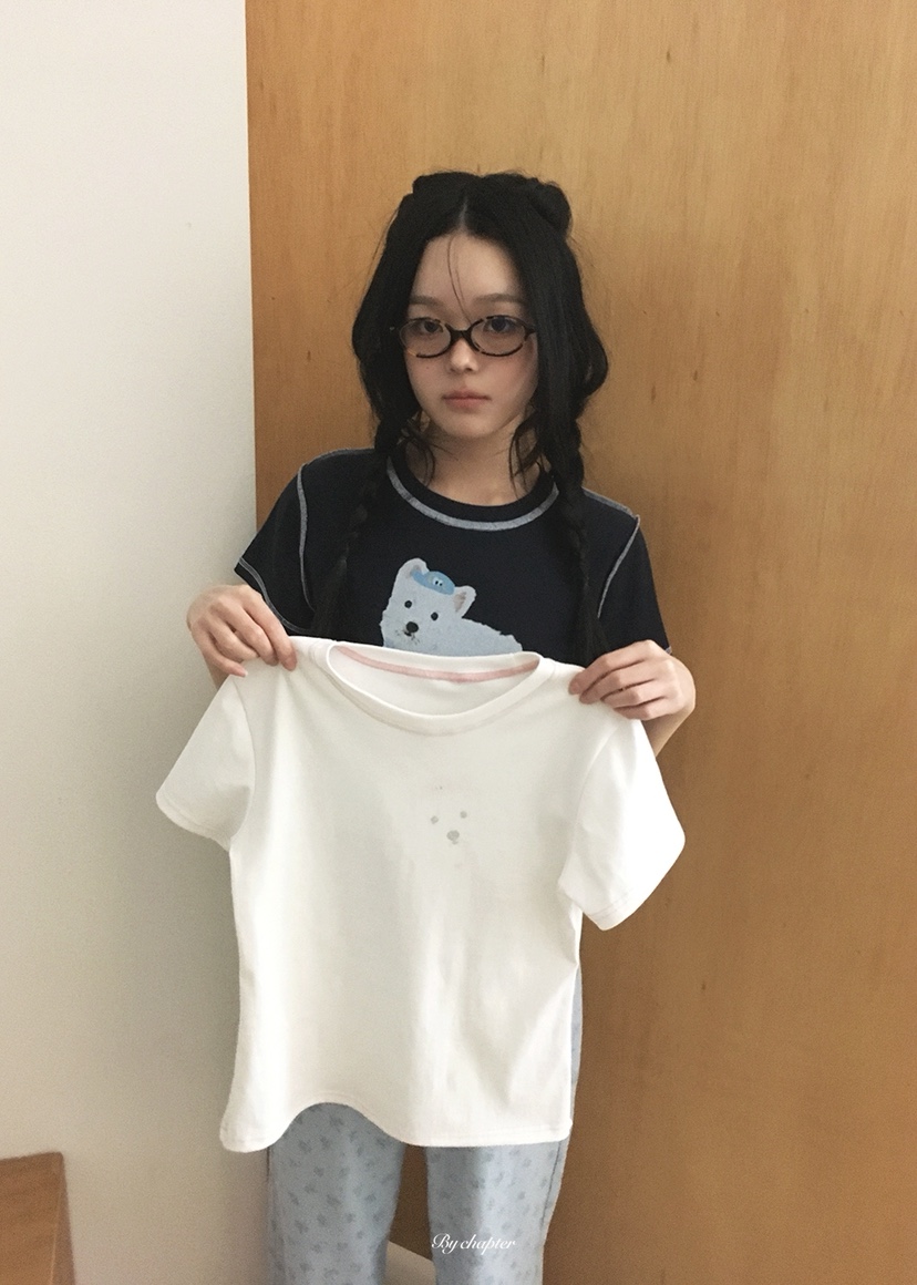 BY CHAPTER韓國直郵女士新款26夏季職業時尚熱賣T恤雙面BY ChapterT恤