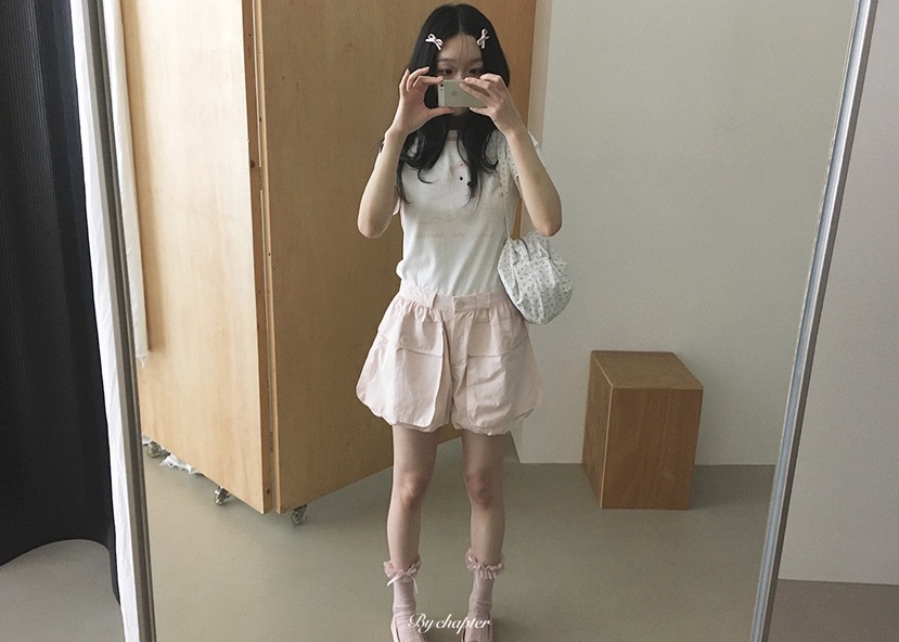BY CHAPTER韓國直郵女士新款26夏季職業時尚熱賣T恤雙面BY ChapterT恤