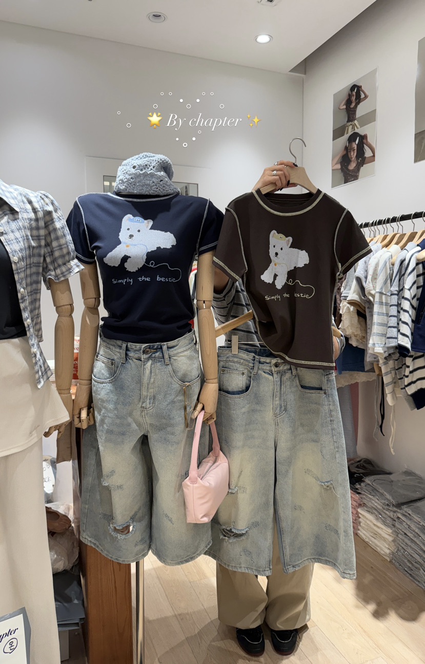 BY CHAPTER韓國直郵女士新款26夏季職業時尚熱賣T恤雙面BY ChapterT恤