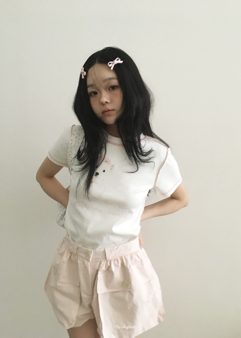 BY CHAPTER韓國直郵女士新款26夏季職業時尚熱賣T恤雙面BY ChapterT恤圖色3