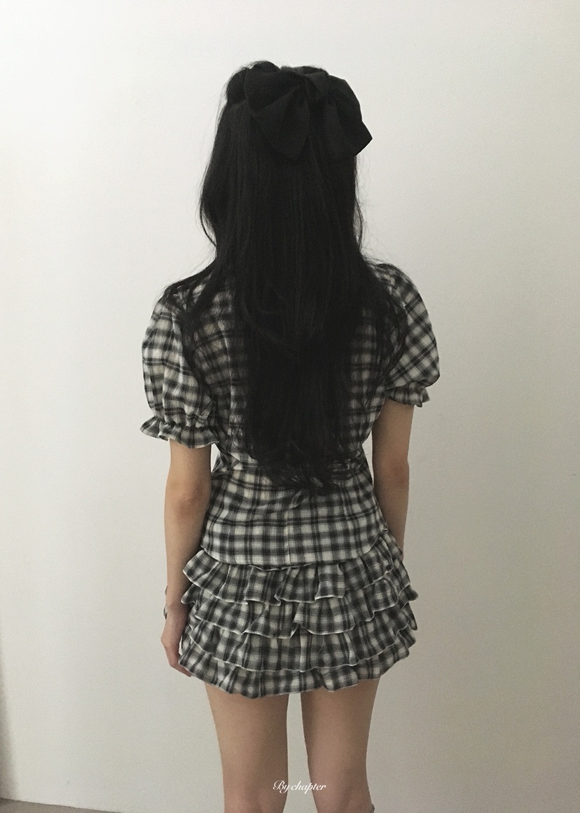 BY CHAPTER韓國直郵實拍女裝新品休閑熱賣襯衫蕾絲衫格子BY Chapter襯衫/蕾絲衫