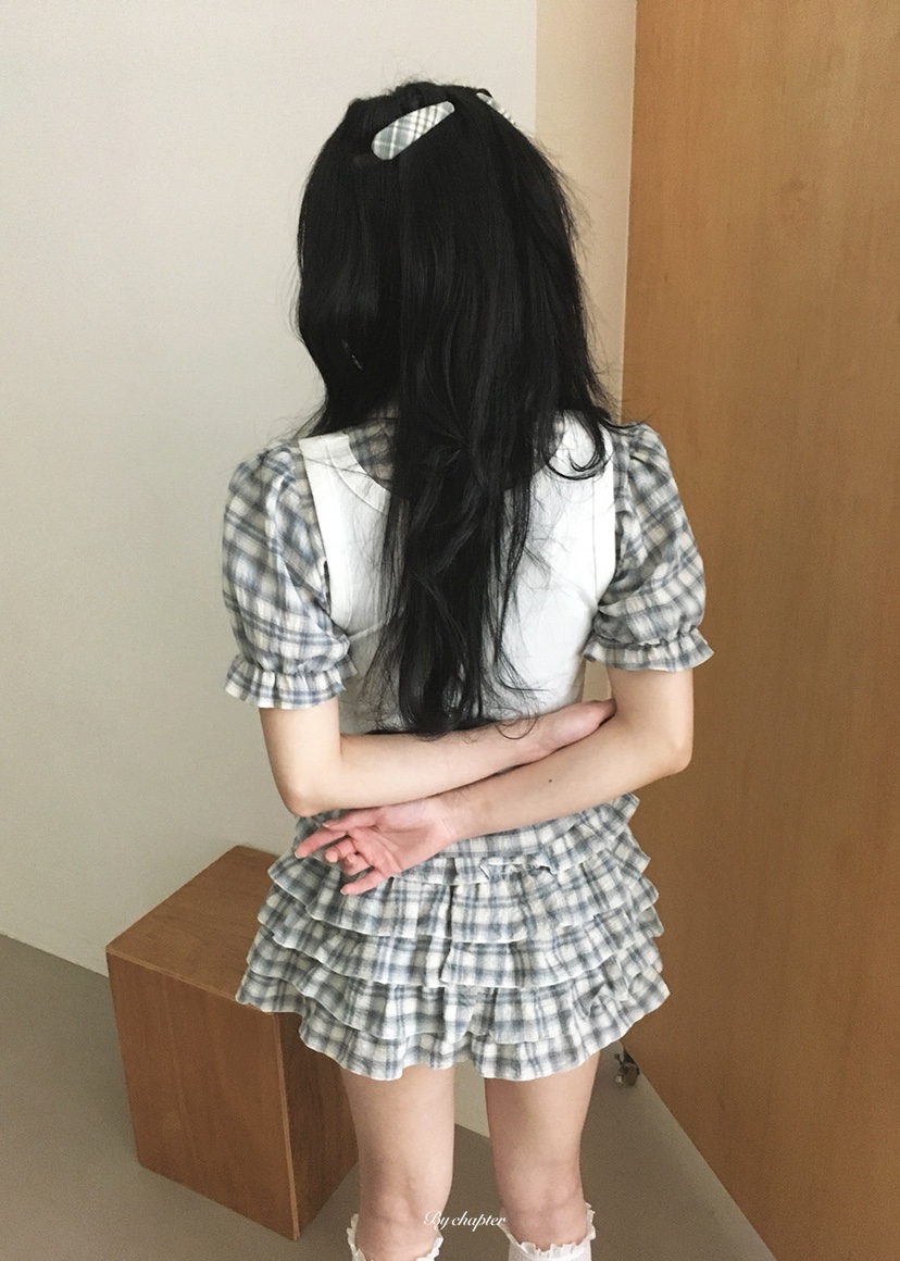 BY CHAPTER韓國直郵實拍女裝新品休閑熱賣襯衫蕾絲衫格子BY Chapter襯衫/蕾絲衫