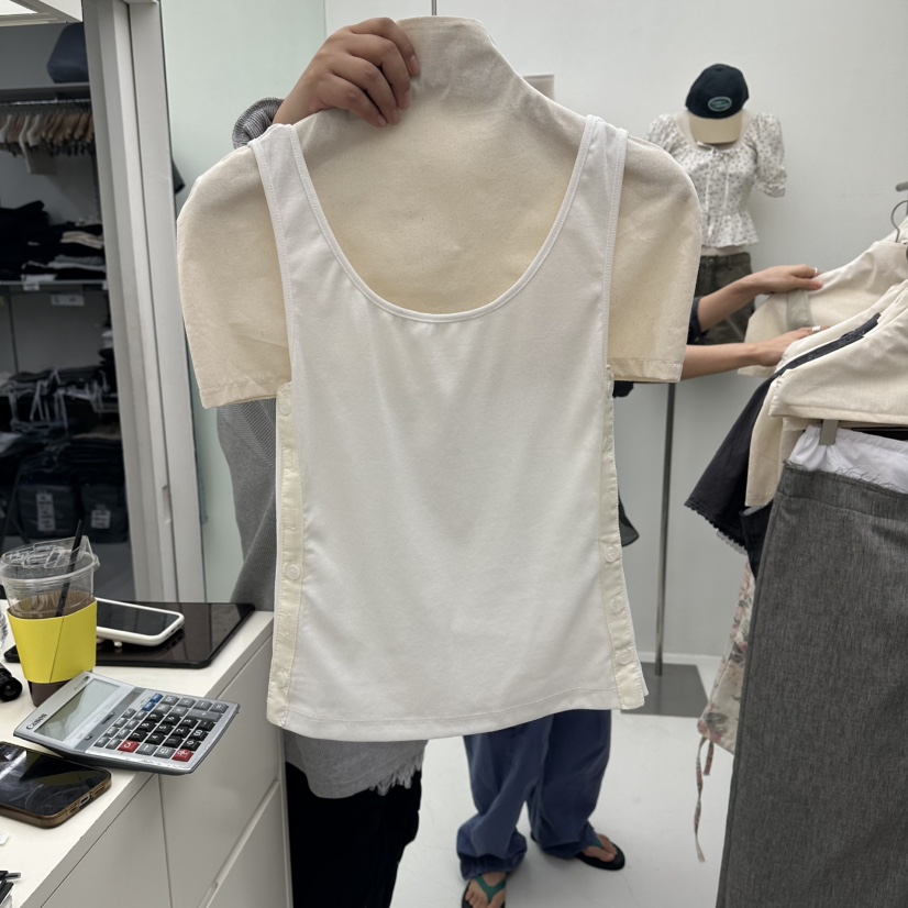 CHAV韓國直郵女裝新款職業26夏季推薦人氣休閑時尚吊帶背心CHAV吊帶/背心圖色1