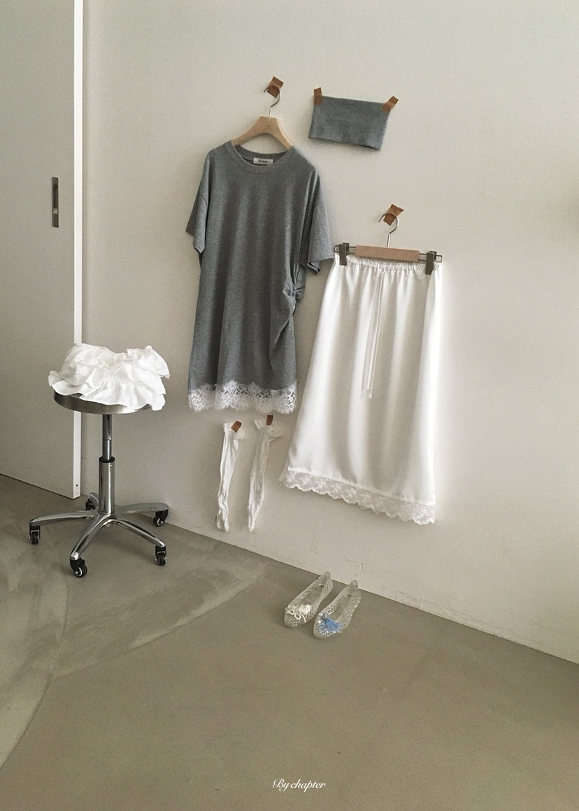 BY CHAPTER韓國直郵女士新款休閑26夏季時尚26春夏T恤蕾絲BY ChapterT恤