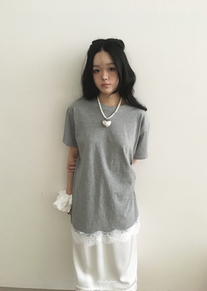 BY CHAPTER韓國直郵女士新款休閑26夏季時尚26春夏T恤蕾絲BY ChapterT恤圖色3